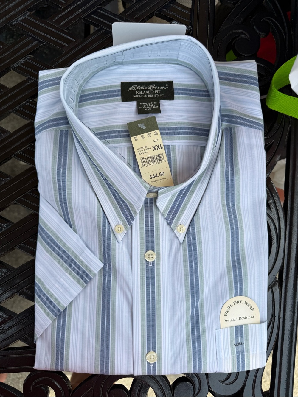 Eddie Bauer Men's Short Sleeve Stripe Shirt